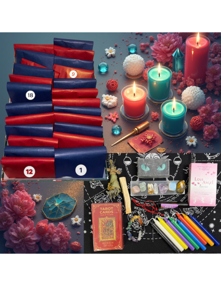MAGICZNY KALENDARZ ADWENTOWY Tarot Kamienie Świece