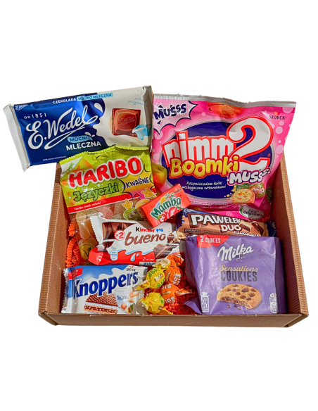 Słodki Box Prezentowy - Duży Zestaw Przysmaków dla Każdego