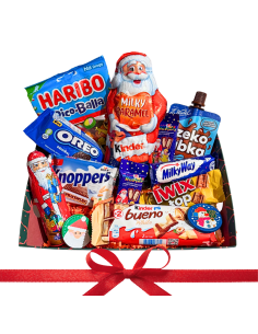 Kosz Prezentowy Słodki dla Dziecka - KINDER, OREO, HARIBO 13 Słodyczy