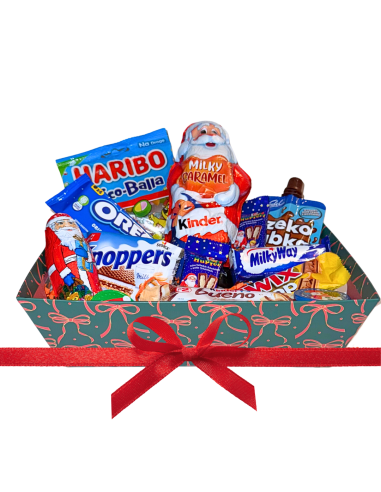 Kosz Prezentowy Słodki dla Dziecka - KINDER, OREO, HARIBO 13 Słodyczy