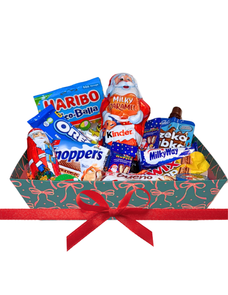 Kosz Prezentowy Słodki dla Dziecka - KINDER, OREO, HARIBO 13 Słodyczy