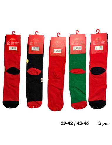 Męskie Skarpety Świąteczne Zestaw 5 Par 40-43 / 44-46