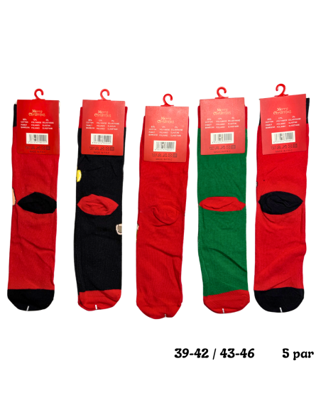 Męskie Skarpety Świąteczne 5 Par