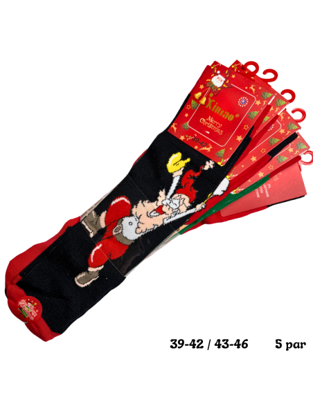 Męskie Skarpety Świąteczne 5 Par
