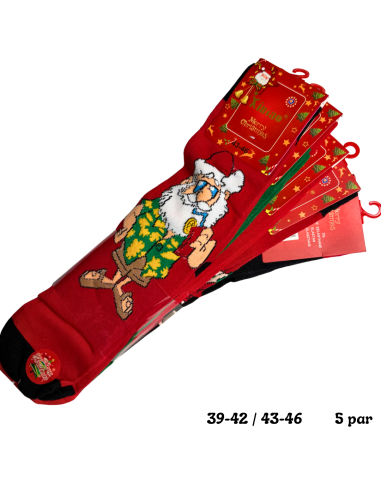 Męskie Skarpety Świąteczne 5 Par