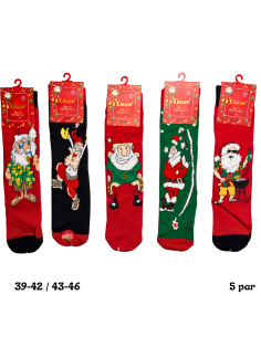 Męskie Skarpety Świąteczne 5 Par