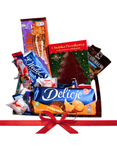Kosz Prezentowy Czekoladowe Święta - Piernik i Klasyka