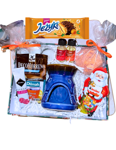 Kosz Prezentowy Przyjemny Zimowy Wieczór - Pomarańcza w Czekoladzie