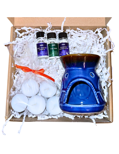 Zestaw Prezentowy Kominek Zapachowy z Olejkami Zimowymi