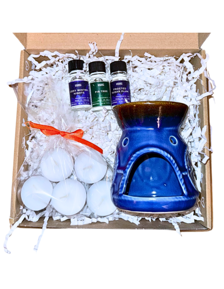 Zestaw Prezentowy Kominek Zapachowy z Olejkami Zimowymi