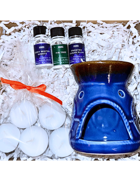 Zestaw Prezentowy Kominek Zapachowy z Olejkami Zimowymi