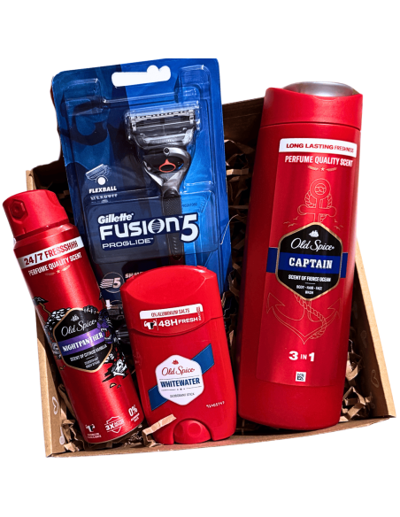 Prezent dla Niego - GILLETTE Fusion 5 ProGlide + OLD SPICE (4w1)