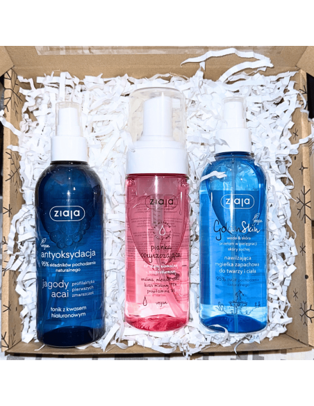 Zestaw Prezentowy ZIAJA - Nawilżenie i Oczyszczenie Twarzy Jagody & Gdańskie Morze