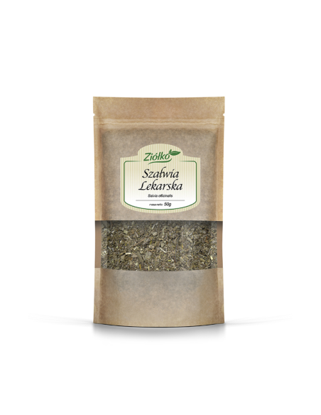 ZIÓŁKO Szałwia Lekarska liść 50g - Naturalne Wsparcie dla Gardła, Skóry i Układu Pokarmowego
