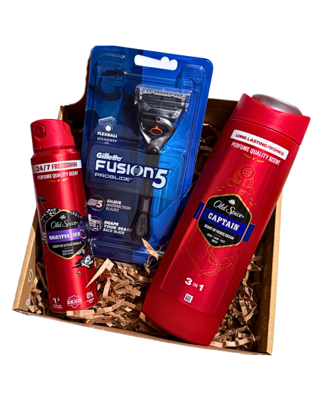 Męski Zestaw do Golenia i Pielęgnacji GILLETTE Fusion 5 + OLD SPICE Captain