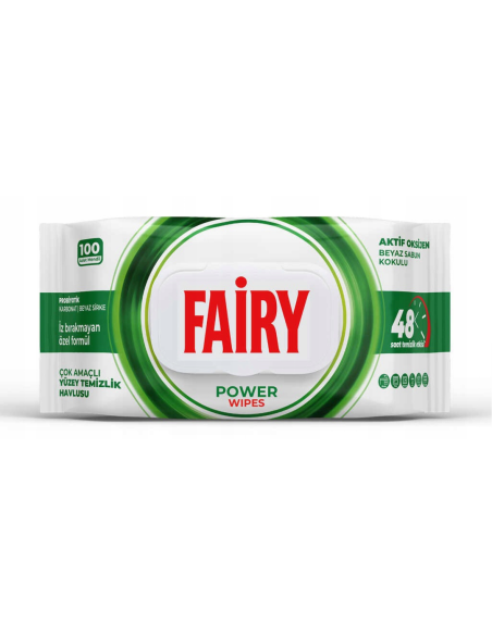 FAIRY Power Wipes Chusteczki Nawilżane do Czyszczenia 100szt