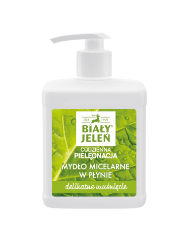 BIAŁY JELEŃ Mydło Micelarne W płynie Delikatne Muśnięcie Pompka 500ml