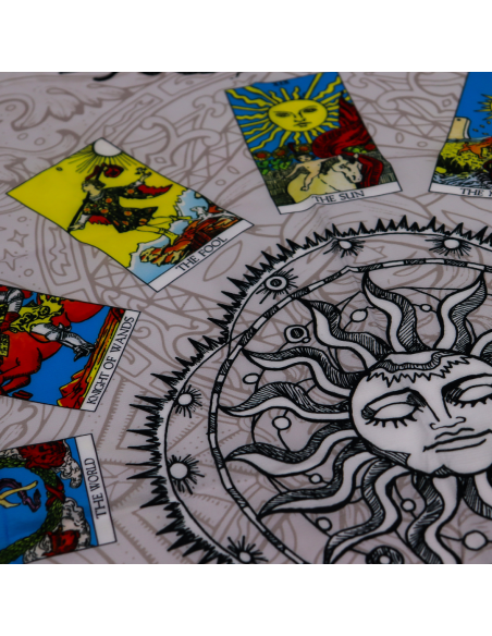 Tkanina do Czytania Tarota - Drzewo Życia (75x75 cm)