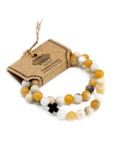 Zestaw 2 Bransoletek - Lojalność (Amazonit, Żółty Jaspis)