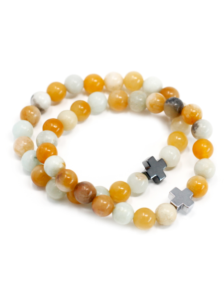 Zestaw 2 Bransoletek - Lojalność (Amazonit, Żółty Jaspis)