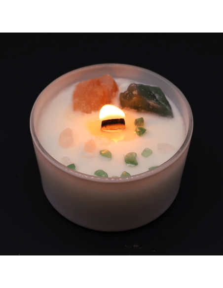 Świeca z Kamieniami - Czakra Serca