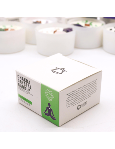 Świeca z Kamieniami - Czakra Serca