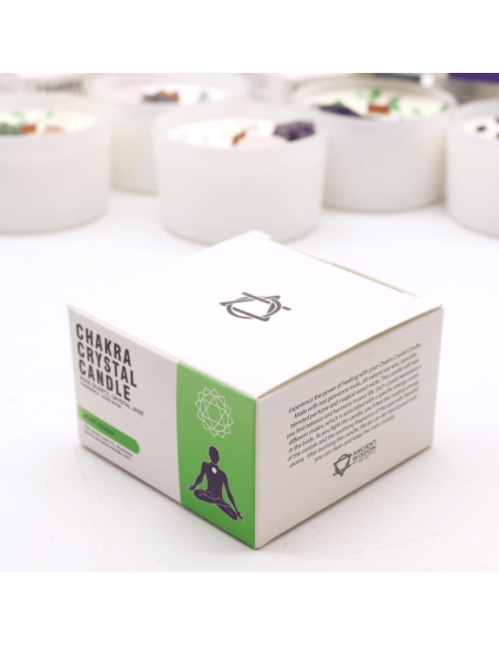 Świeca z Kamieniami - Czakra Serca