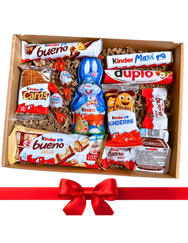 BOX WIELKANOCNY KINDER Zajączek DUŻY Zestaw Prezentowy dla Dziecka