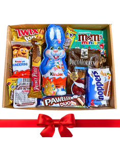 DUŻY BOX WIELKANOCNY Zestaw Słodyczy Prezent na Zajączka dla Dziecka