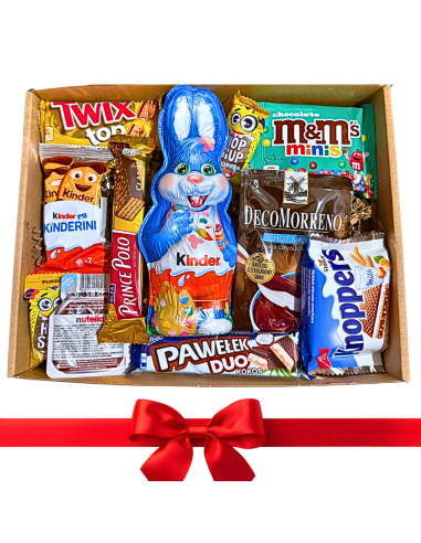 DUŻY BOX WIELKANOCNY Zestaw Słodyczy Prezent na Zajączka dla Dziecka