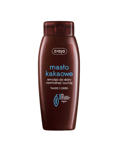 ZIAJA Masło Kakaowe Emulsja do skóry normalnej i suchej 5% Oleum Cacao Nawilżająca