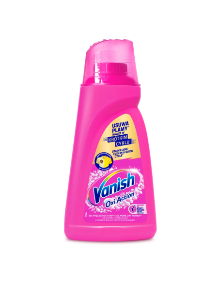 VANISH Oxi Action Pink Żel Odplamiacz do Kolorowych Tkanin 1L Skuteczne Usuwanie Plam