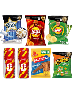 ZESTAW KIBICA CHIPSY I COLA