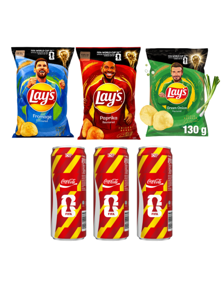 PAKIET KIBICA 3x Lay's 130g + 3x Coca-Cola Edycja Piłkarska Zestaw na Mecz