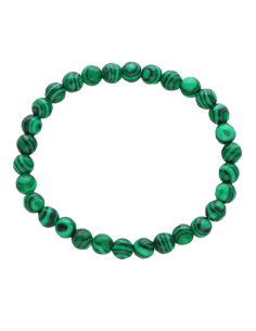 Bransoletka MALACHIT KULE FASETOWANE 6 mm