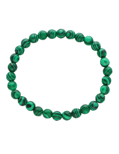 Bransoletka MALACHIT KULE FASETOWANE 6 mm