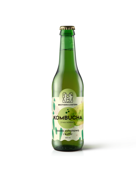 BROTHERS & SISTERS Kombucha Trawa Cytrynowa i Kaffir 330ml